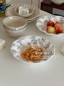 Bát Tráng Men Hoa Cổ Điển Kiểu Pháp Bát Đựng Súp Bát Đựng Thức Ăn Bát Đựng Tráng Miệng Bát Đựng Mì Bát Sâu Dùng Trong Gia Đình