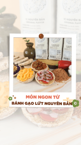Combo 5 Bánh gạo lứt GUfoods - Không chiên dầu Không đường Từ gạo và ngũ cốc nguyên hạt Lành mạnh Phù hợp Eat clean Ăn vặt healthy Thực dưỡng Tập gym Thuần chay Đa dạng hương vị
