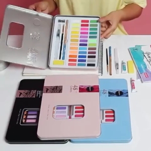 Giorgione Classic Matte Finish Watercolor Set 48 Vibrant Pigments in Metal Iron Box for Artists