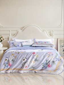 FUANNA (富安娜) | Bộ Chăn Ga Gối 4 Món In Hoa Từ Cotton 60s