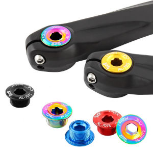 Bicycle Crank Arm Fixing Bolt Crankset Nut Aluminum Alloy MTB Bike Crank Cover Screw Cap M20 Bolt For Crank Bolt Cap