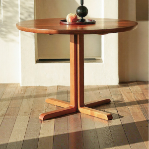 Retro Style Solid Teak Round Dining Table