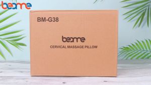 Máy massage cổ vai gáy 16 bi hồng ngoại đa năng BM-G38 Gối mát xa cổ với chất liệu da cao cấp