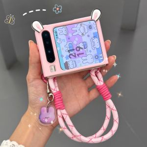 Huawei PuraX Pink Rabbit Ear Stand Shell Hard Shell Wide Foldable Cartoon Cute New Form Collectible Edition Protective Cover Shell