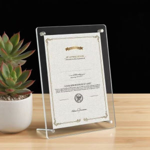 Acrylic Certificate Display Frame 6 Inch