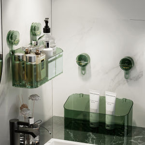 เคล็ดลับกำลังกายในห้องน้ำไม่ต้องมีถ้วยดูดชั้นวางถาด ให้แบบถอดออกได้และติดตั้งใหม่ได้