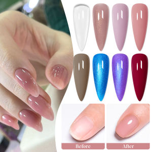 8 Colors Nude Rubber Base Gel Kit TPO HEMA Free Semi Permanent UV LED Soak Off Nail Art for Beginners DIY Manicure Design
