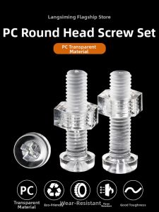 LANGSIMING | Clear Plastic Insulated Machine Screws and Nuts Combination