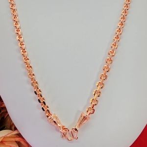 สร้อยคอลายโซ่คตกิต สีนาก ความยาว 24 นิ้ว ชุบนาก สีโรสโกลด์ พิ้งโกลด์ ทำจากทองเหลือง ใส่ได้ทุกโอกาส ใส่ในชีวิตประจำวันได้