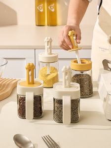 Phong Cách Scandinavia Kính调料罐 Ổ Cắm Kéo Dài Cao Cấp Bảo Quản Nhà Bếp Bình Thẩm Mỹ Cao Giá Trị Hộp Muối Hộp Gia Vị Dụng Cụ Nấu Ăn Tại Nhà