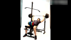 【Official authentic】Multifunctional weightlifting bed,foldable bench presssquat rack fitness equipment