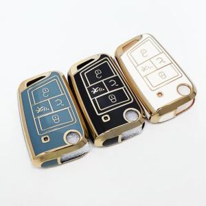 4 Buttons Car Key Case Cover Shell For VW Volkswagen Golf 7 MK7 Tiguan MK2 For Seat Ateca Leon FR Ibiza For Skoda Octavia