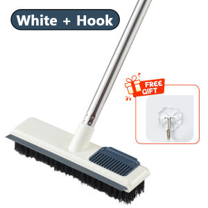 Floor Cleaning Brush Bathroom Windows Wall Tile Wiper Brush Long Handle 2 in 1 Scrubber Brush Floor Srubber Shower Cleaning Tool