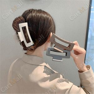 Hair Clip Gentle Gripper Clip Fashion Cross Hair Clips Elegant Hair Accessories Korean Frosted Style Black White