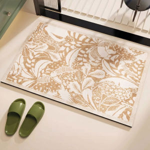 Semi-Circular French Style Retro Diatomaceous Mud Absorbent Bath Mat