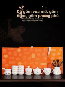 XIANGYE | Bộ Trà Sứ Ngà Elegante