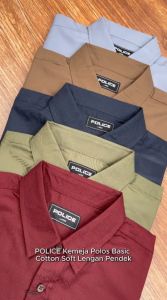 POLICE Kemeja Polos Basic Cotton Soft Regular Fit Pria