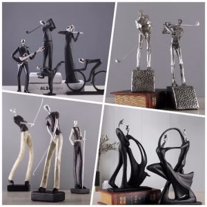 C1013B012 FAMITOSS ของแต่งห้อง ของตั้งโชว์ ของตั้งโต๊ะ ของขวัญ นัก กอล์ฟ สนุกเกอร์ นักกีฬา นักเต้น decorate gift figure