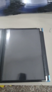 Black Leather Cover High-end Menu Book Menu Stand Menu Holder Menu Board A4 Size 4-6-8 Pages