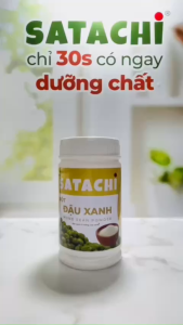 Bột Đậu Xanh nguyên chất SATACHI. Cải thiện sức khỏe tiêu hóa làm mát cơ thể giảm đường huyết. Hộp 528g