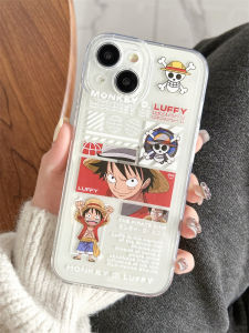 Cartoon Cute Pirate King Luffy Sanji Protective Phone Case for iPhone 15 pro Max Apple 14 Full Cover Transparent Angel Eye Couple