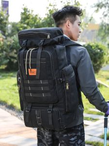 80L Large Capacity Backpack Beg Hiking Bag Military Daki Gunung Camping Tactical Bagpack Travel 登山爬山背包 Beg Galas School Bag