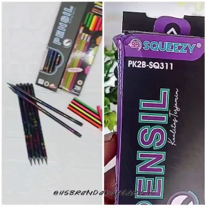 (1PCS) PENSIL 2B JOYKO P-103 + PENGHAPUS / PENSIL SQUEEZE PK2B HITAM SQ-311 + PENGHAPUS / PENSIL KAYU / PENSIL TULIS PELANGI / PENCIL NEON BLACK / PKW8584