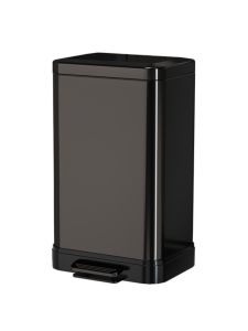 Large Capacity Stainless Steel Trash Can Foot Pedal Commercial Hotel Kitchen Outdoor Slow Drop Silent High End Rubbish Can