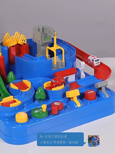 Kids Race Track Toys for Boy Car Adventure Toy for 3-7 Years Old Boys Girls Puzzle Rail Car City Rescue Playsets Magnet Toys 2Cars Preschool Educational Car Games Gift Toys