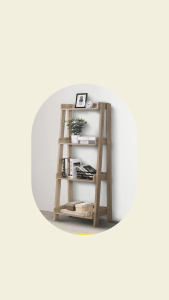 Flexidesignx LIZZIE Ladder Bookshelf Display Shelves File Storage Decorative Rack