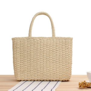 Store Manager Recommend Summer New Arrival Advanced Texture Large Capacity Tote Beach Bag Minimalist All-Matching Weaving Shoulder Bag
