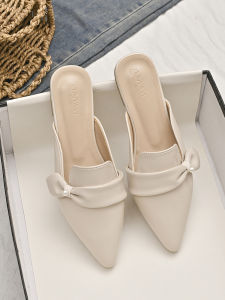 Flat Bottom Womens Slippers Versatile Summer Outdoor Wear Cross Strap Korean Style Ultrafine Fiber Leather Casual Flats
