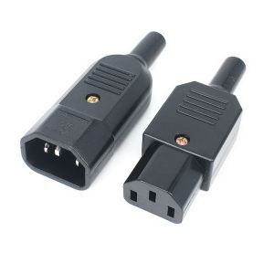 IEC Straight Cable Plug Connector C13 C14 Female Male Plug Rewirable Power Connector 3 Pin AC Socket Industrial Plug 16A 250V
