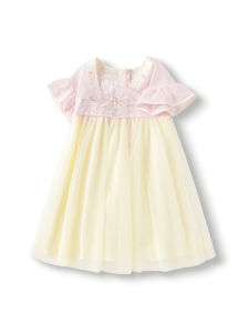 Balabala Girls Dress 2024 New Spring Summer ChildrenS Dress HanfuBaby Mesh