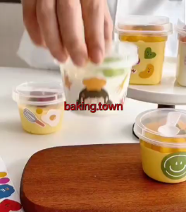 10pcs - 220ml/280ml KOREAN dessert cup sendok cup box kotak dessert kue cake puding jelly