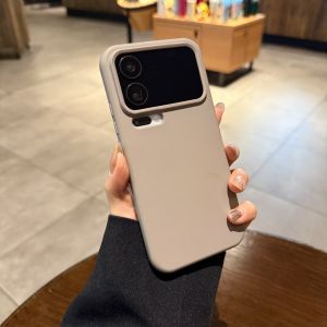 AO.HU | Eggshell Grey Simple All-round Protection Phone Case for Multiple Xiaomi Models Soft Liquid Silicone