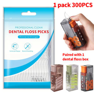 600 pieces 300 pieces - Fine sliding dental floss stick equipped with convenient dental floss box