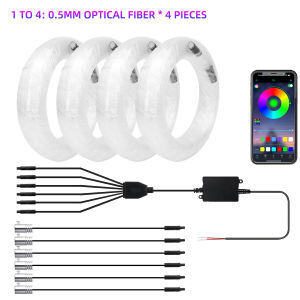 KEVANLY | Car Starry Sky Atmosphere Light 4/5/6 in 1 RGB Fiber Optic Star Ceiling Light APP Control Car Roof Bedroom LED Ambient Light