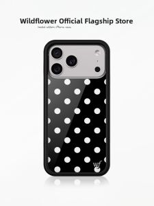 Wildflower | Black Polka Dots Retro Protective Phone Case