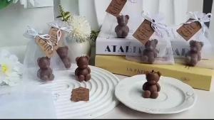 10 Sets Bulk Baby Shower Favors Bear Candles Set for Birthday Party Wedding Party Favors Centerpieces Home Decor