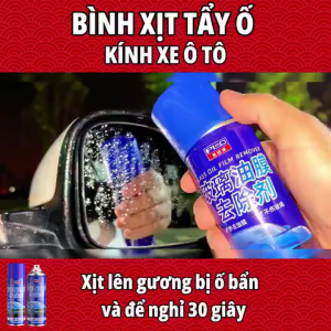 Chai Xịt Tẩy Ố Kính Xe Ô Tô PLC NHẬP KHẨU Tẩy Cặn Canxi Làm Bóng Kính Xe Phủ NANO Chống Bám Nước