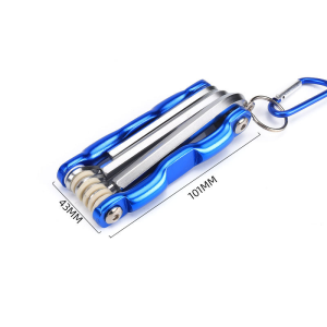 8-in-1 Folding Hexagonal Wrench CR-V Material Multi-functional Folding Wrench for Cycling/work Portable Hand Tool Set