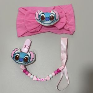 Disney | Baby bib with cute design baby soothing pacifier holder baby shoes newborn headband baby feeding supplies newborn gift set
