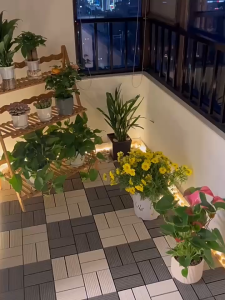 Lantai Decking Outdoor WPC Decking Tiles Lantai Rumah Dekorasi Rumah Estetik Ukuran 30cm*30cm*30mm Lantai Kayu Jati Motif