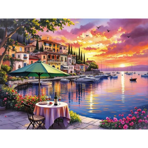 500/1000/1200/2000PCS Jigsaw Puzzle Sunset Seaside Landscape Art For Adults Great Weekend Relaxation And Family Fun Gift