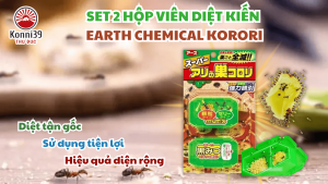 SET 2 HỘP VIÊN DIỆT KIẾN EARTH CHEMICAL KORORI - HÀNG NỘI ĐỊA NHẬT BẢN