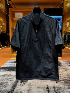 Black Knight Summer Fashionable Breathable Sunscreen Short Sleeve Zipper T-Shirt Mesh Line Design Urban Style Youth Top