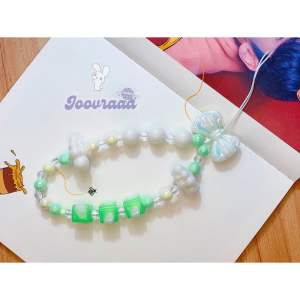 Gantungan handphone manik manik/phone strap lucu pita lilin