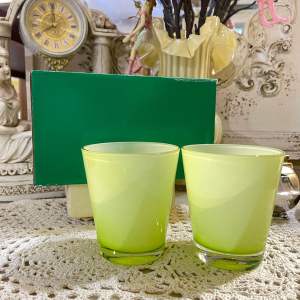 Set 2 ly uống rượu thuỷ tinh màu xanh  sang trọng  lịch lãm -Set of 2 blue glass wine glasses luxurious and elegant