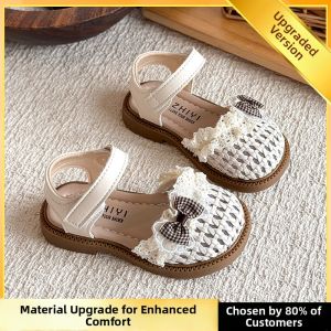 Summer Girls Princess Sandals Woven Enclosed Soft Sole